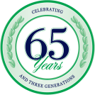 65 years logo